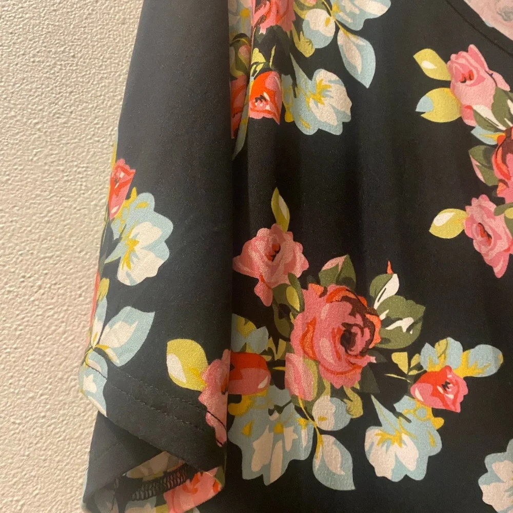 Women’s 3X Floral Black Dress with pockets - Picture 6 of 11